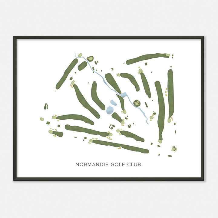 Print of Normandie Golf Club Modern Map