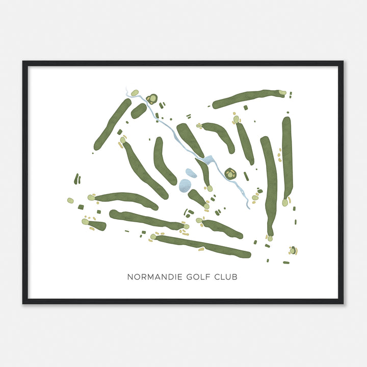 Print of Normandie Golf Club Modern Map