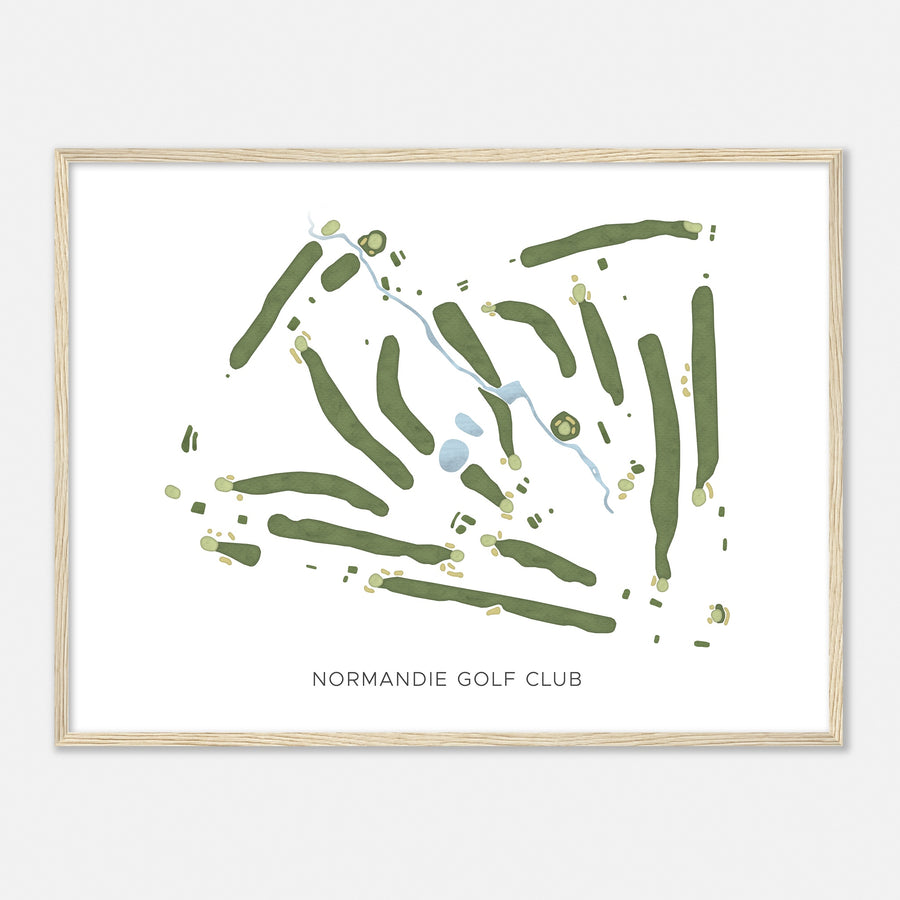 Print of Normandie Golf Club Modern Map