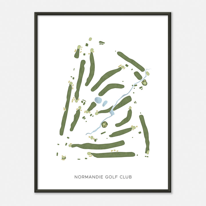 Print of Normandie Golf Club Modern Map