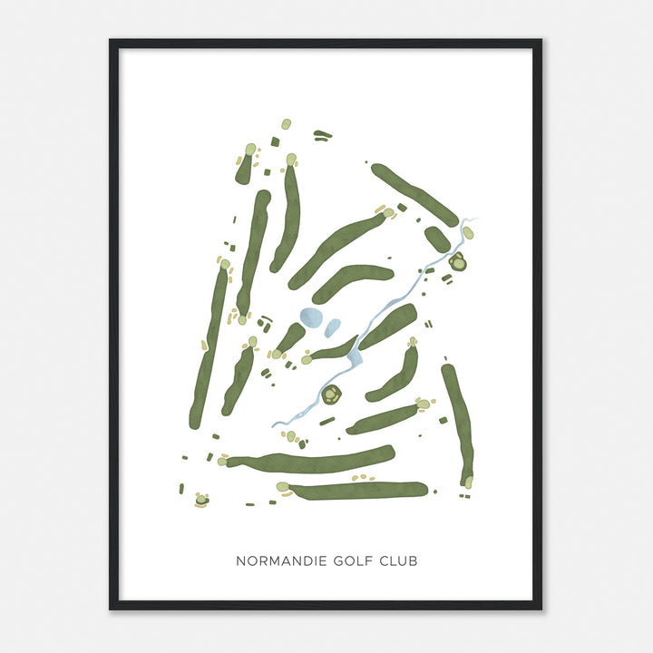 Print of Normandie Golf Club Modern Map