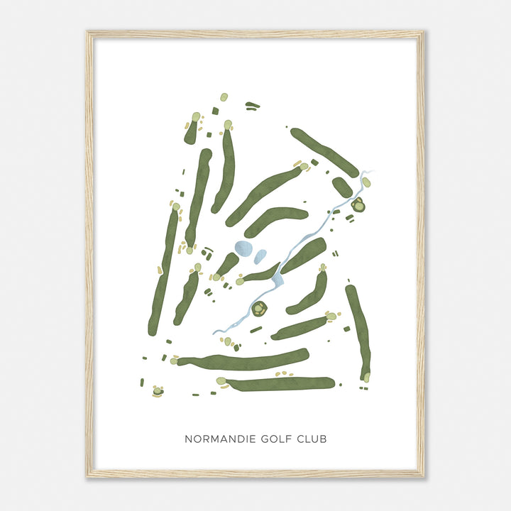 Print of Normandie Golf Club Modern Map