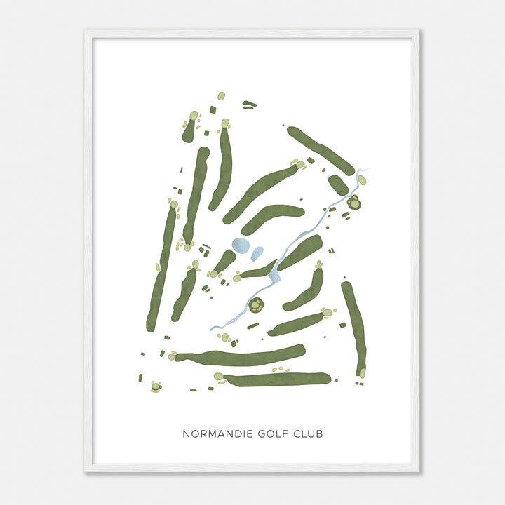 Print of Normandie Golf Club Modern Map