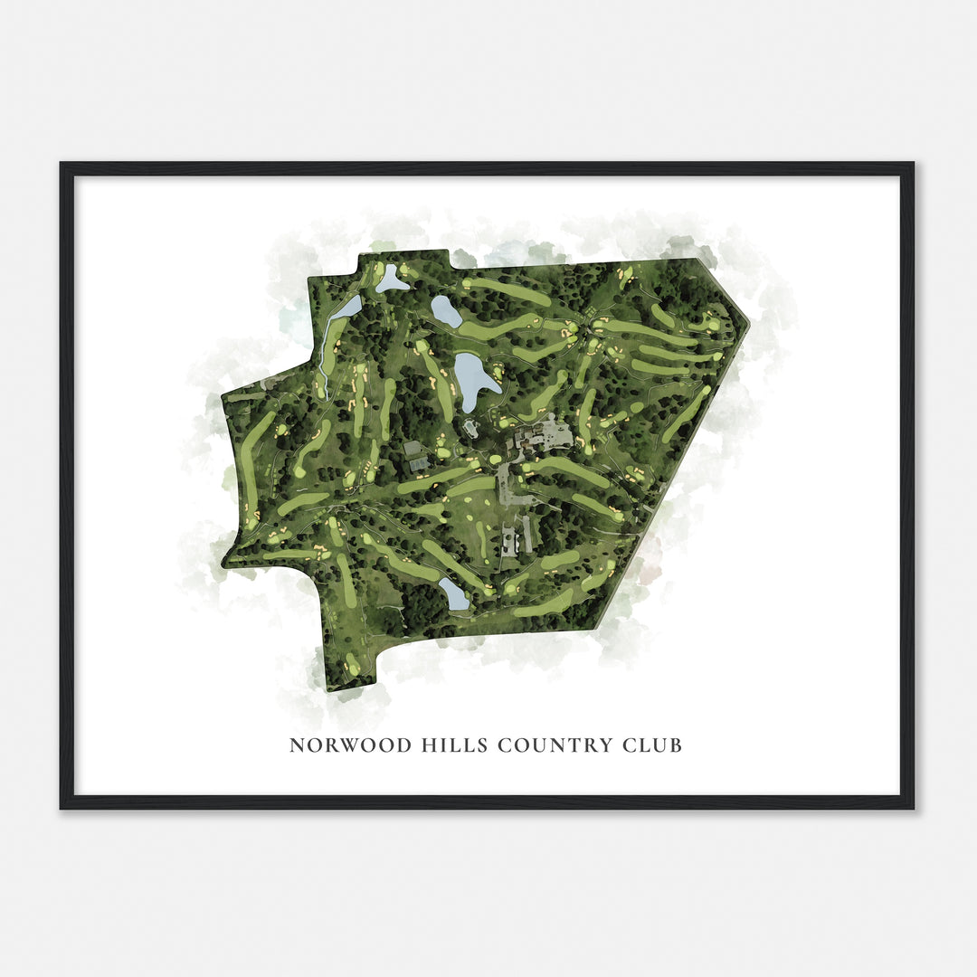 Print of Norwood Hills Country Club Classic Map