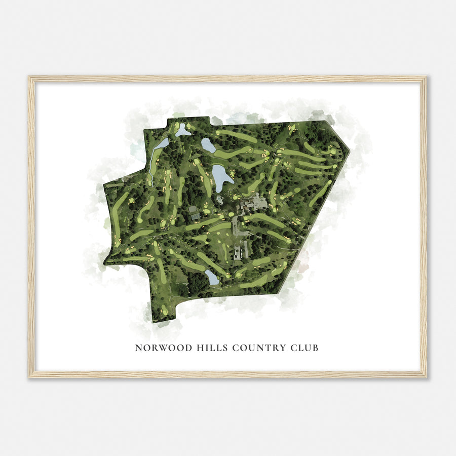 Print of Norwood Hills Country Club Classic Map