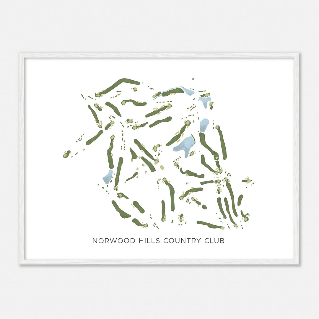 Print of Norwood Hills Country Club Modern Map