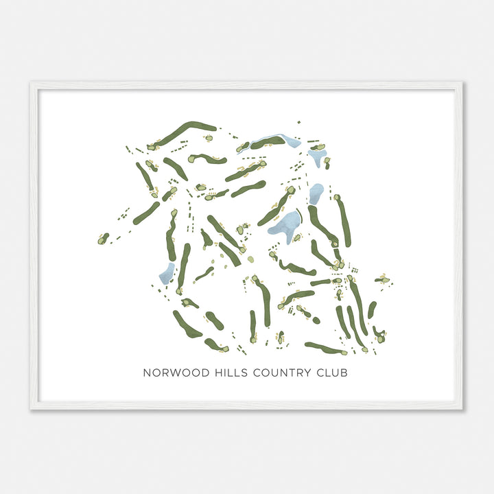 Print of Norwood Hills Country Club Modern Map