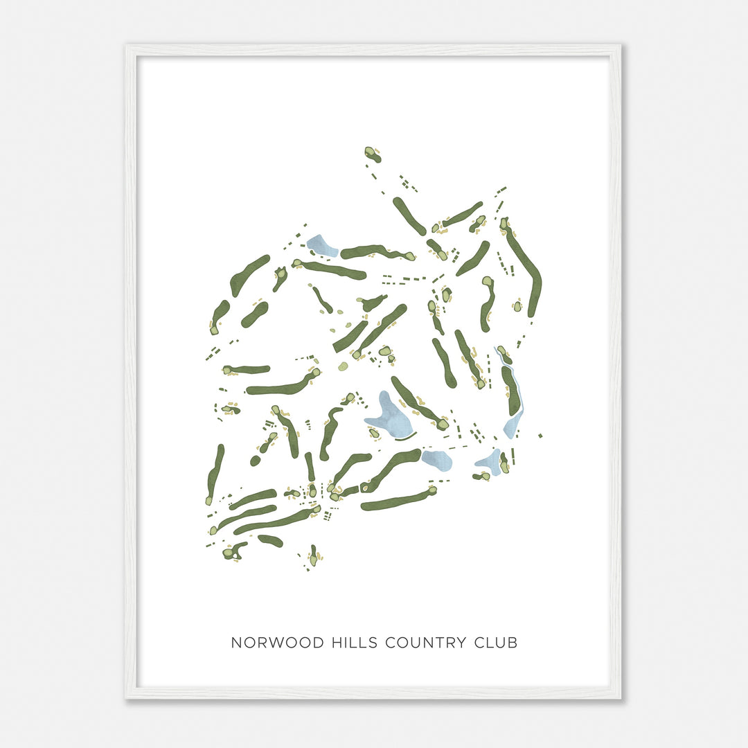 Print of Norwood Hills Country Club Modern Map
