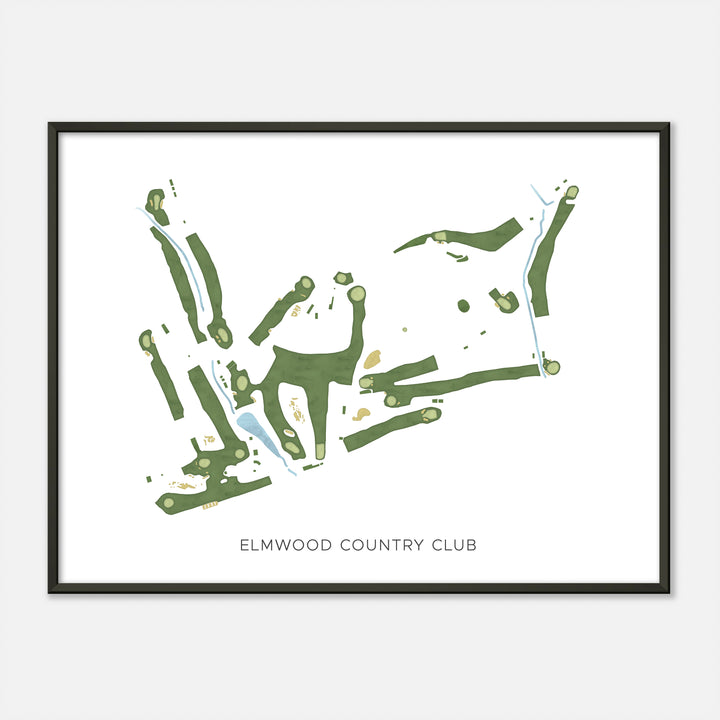Print of Elmwood Country Club Modern Map