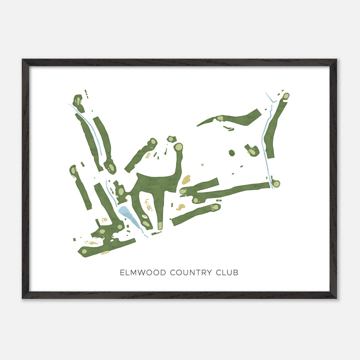 Print of Elmwood Country Club Modern Map