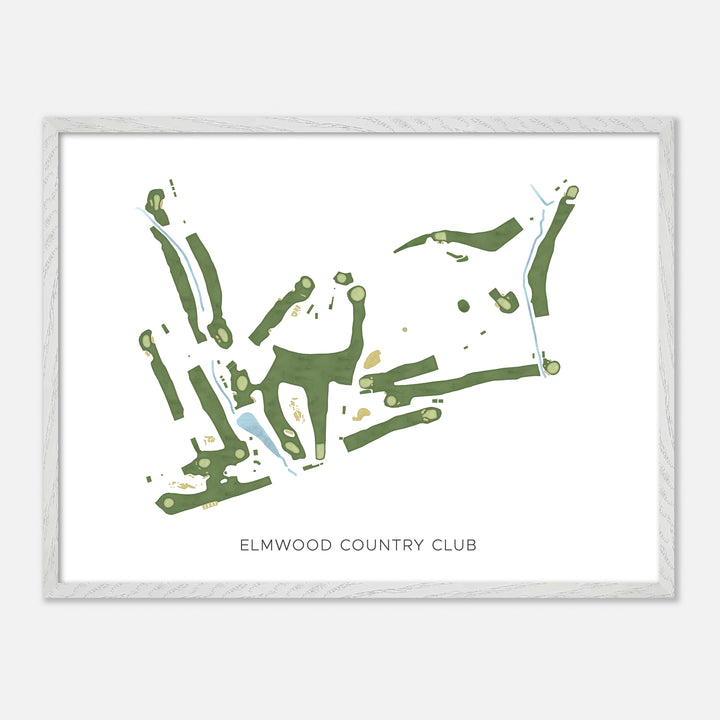 Print of Elmwood Country Club Modern Map