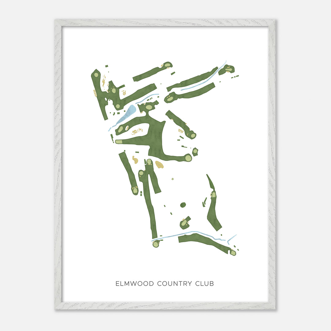 Print of Elmwood Country Club Modern Map