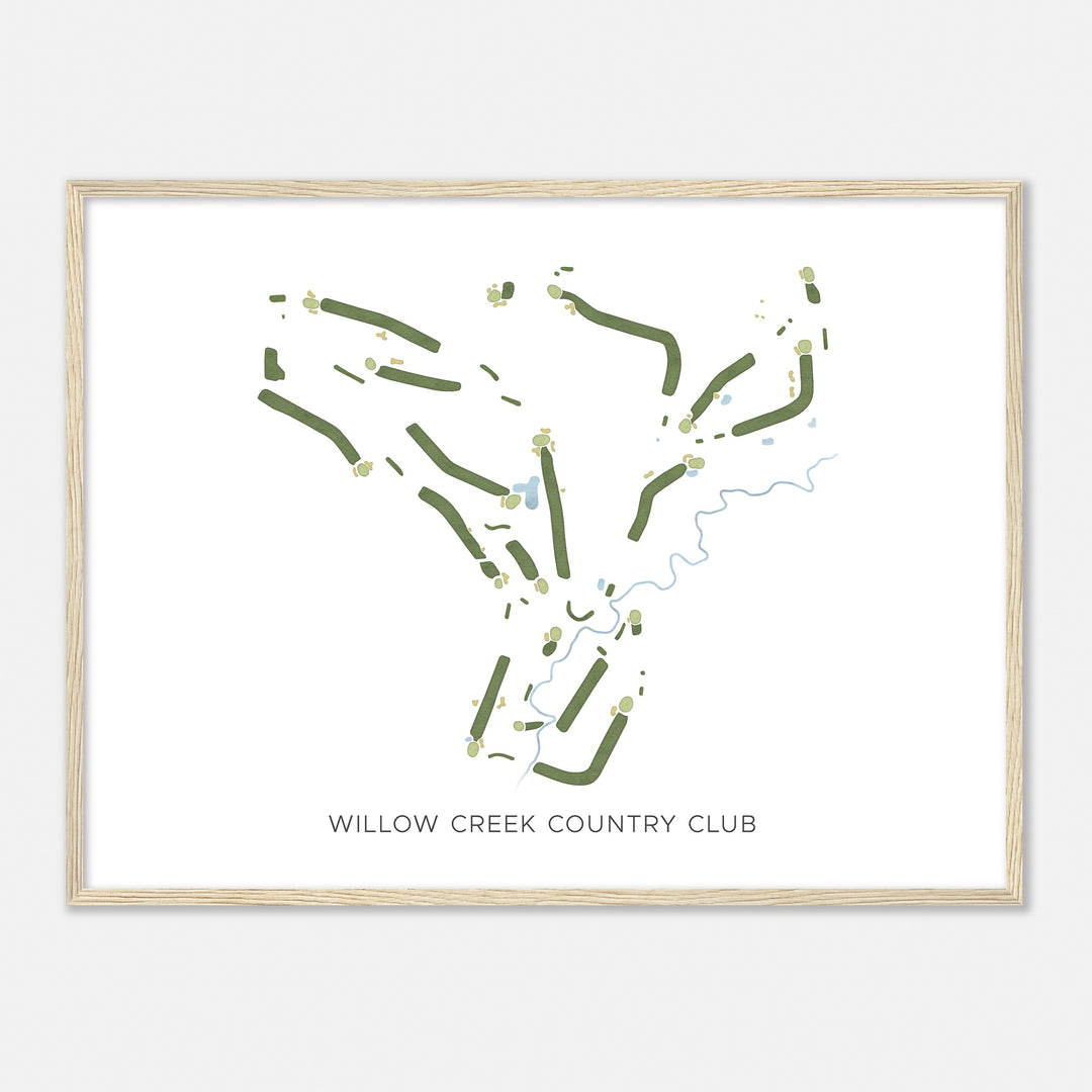 Print of Willow Creek Country Club Modern Map