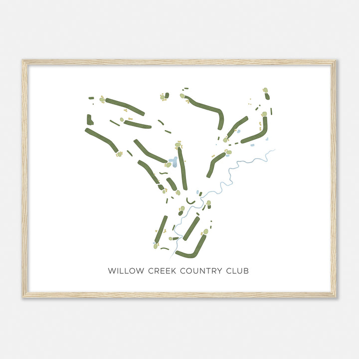 Print of Willow Creek Country Club Modern Map