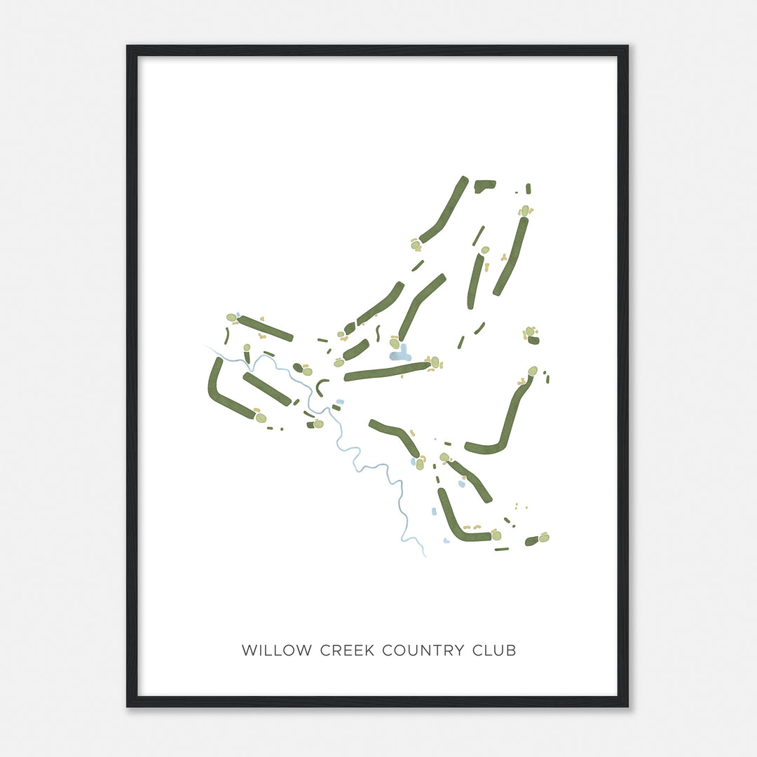 Print of Willow Creek Country Club Modern Map