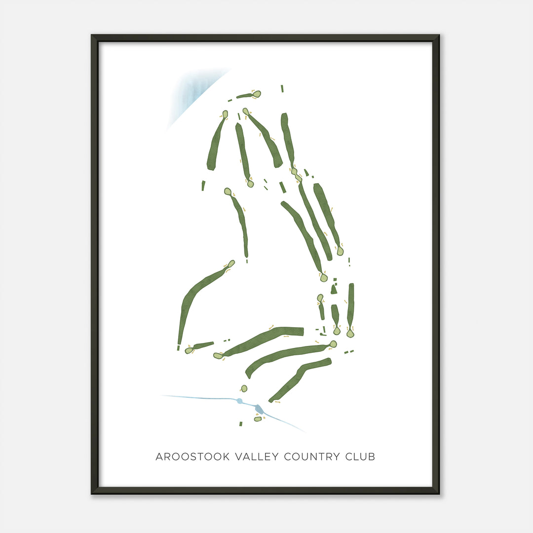 Print of Aroostook Valley Country Club Modern Map