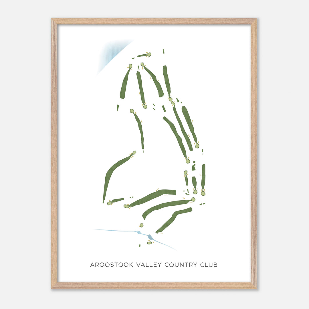 Print of Aroostook Valley Country Club Modern Map