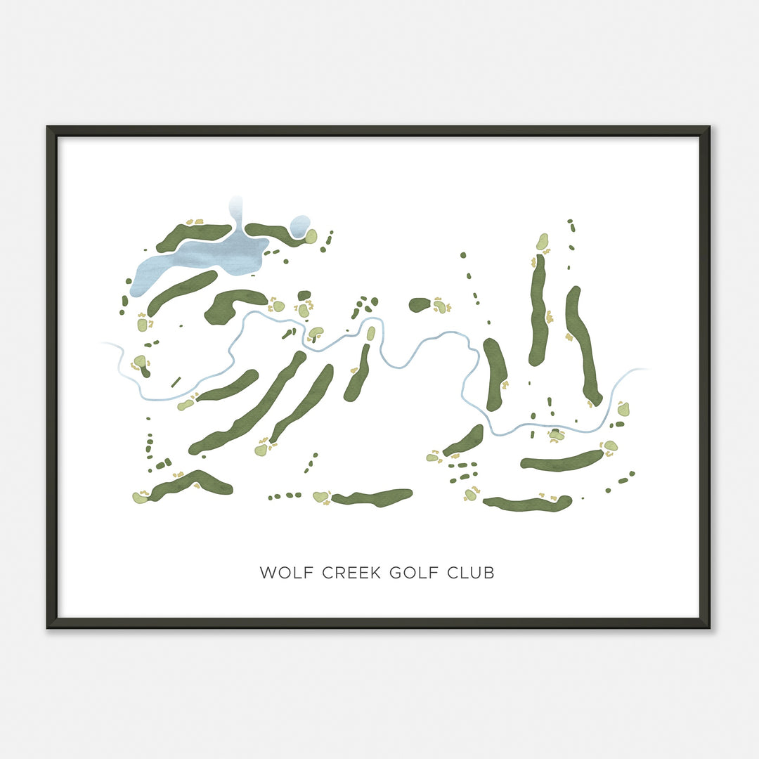 Print of Wolf Creek Golf Club Modern Map