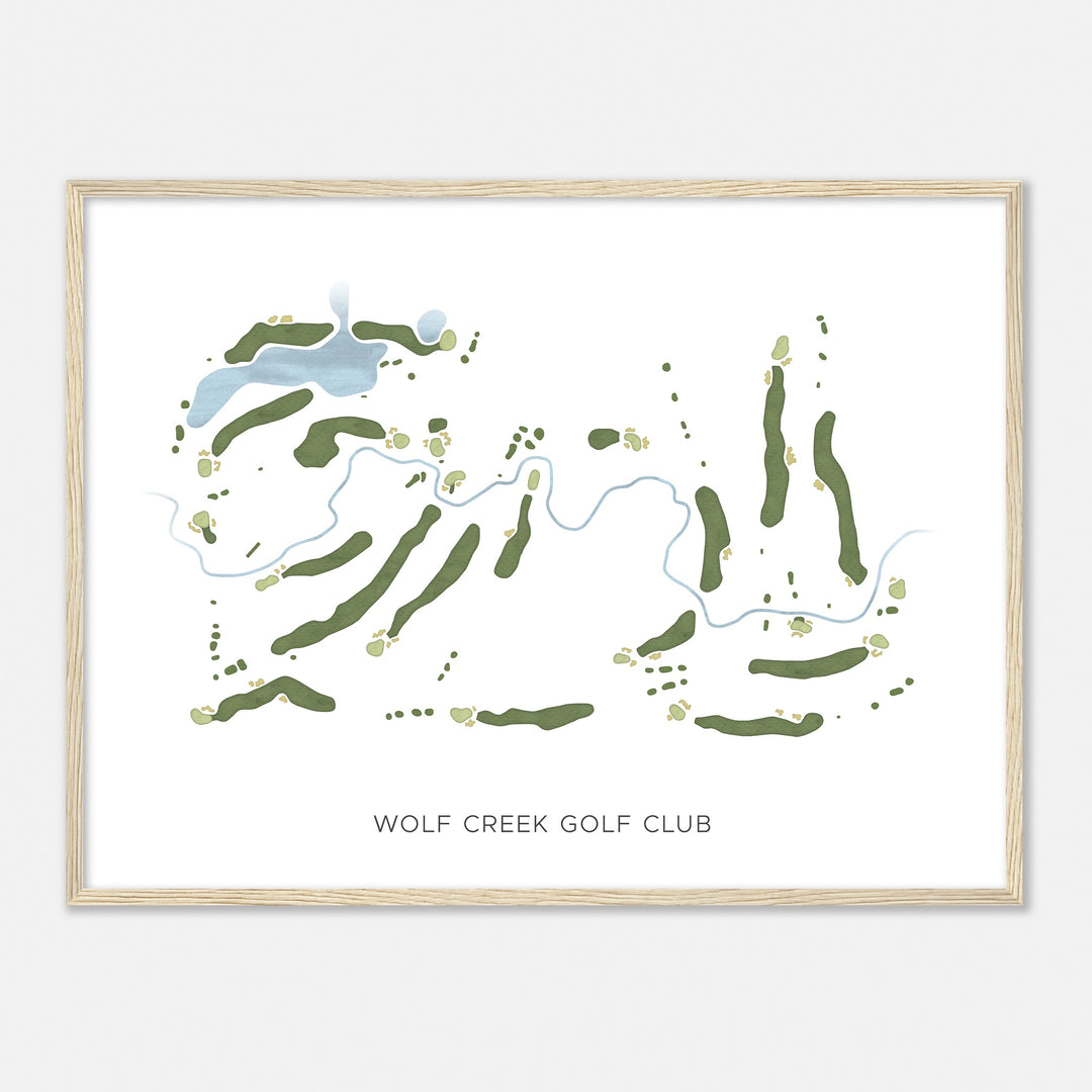 Print of Wolf Creek Golf Club Modern Map