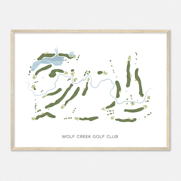 Print of Wolf Creek Golf Club Modern Map