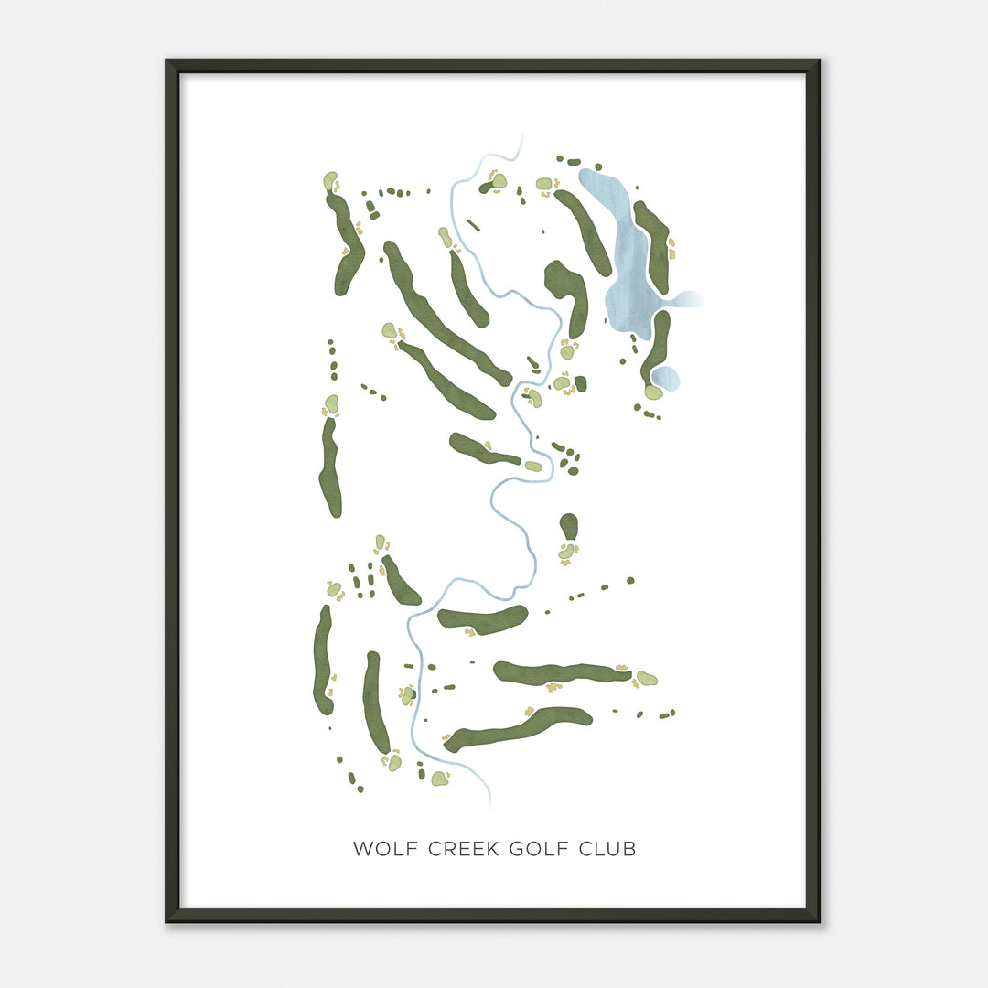 Print of Wolf Creek Golf Club Modern Map
