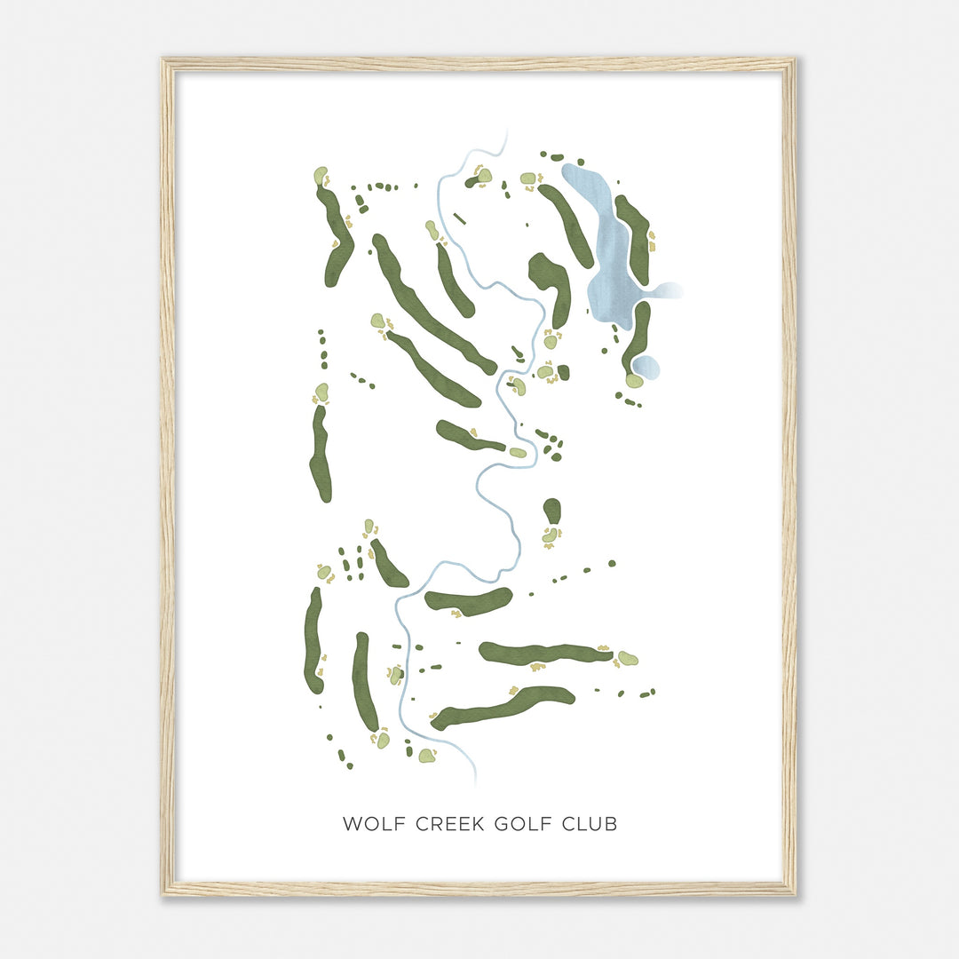 Print of Wolf Creek Golf Club Modern Map