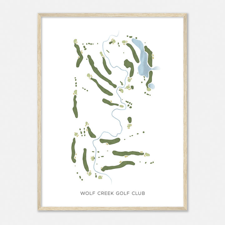 Print of Wolf Creek Golf Club Modern Map