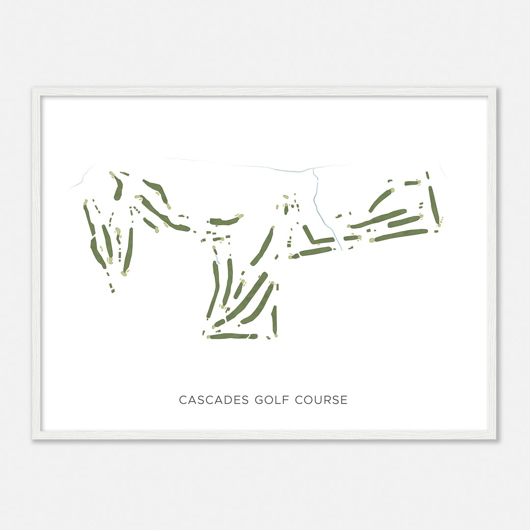 Print of Cascades Golf Course Modern Map