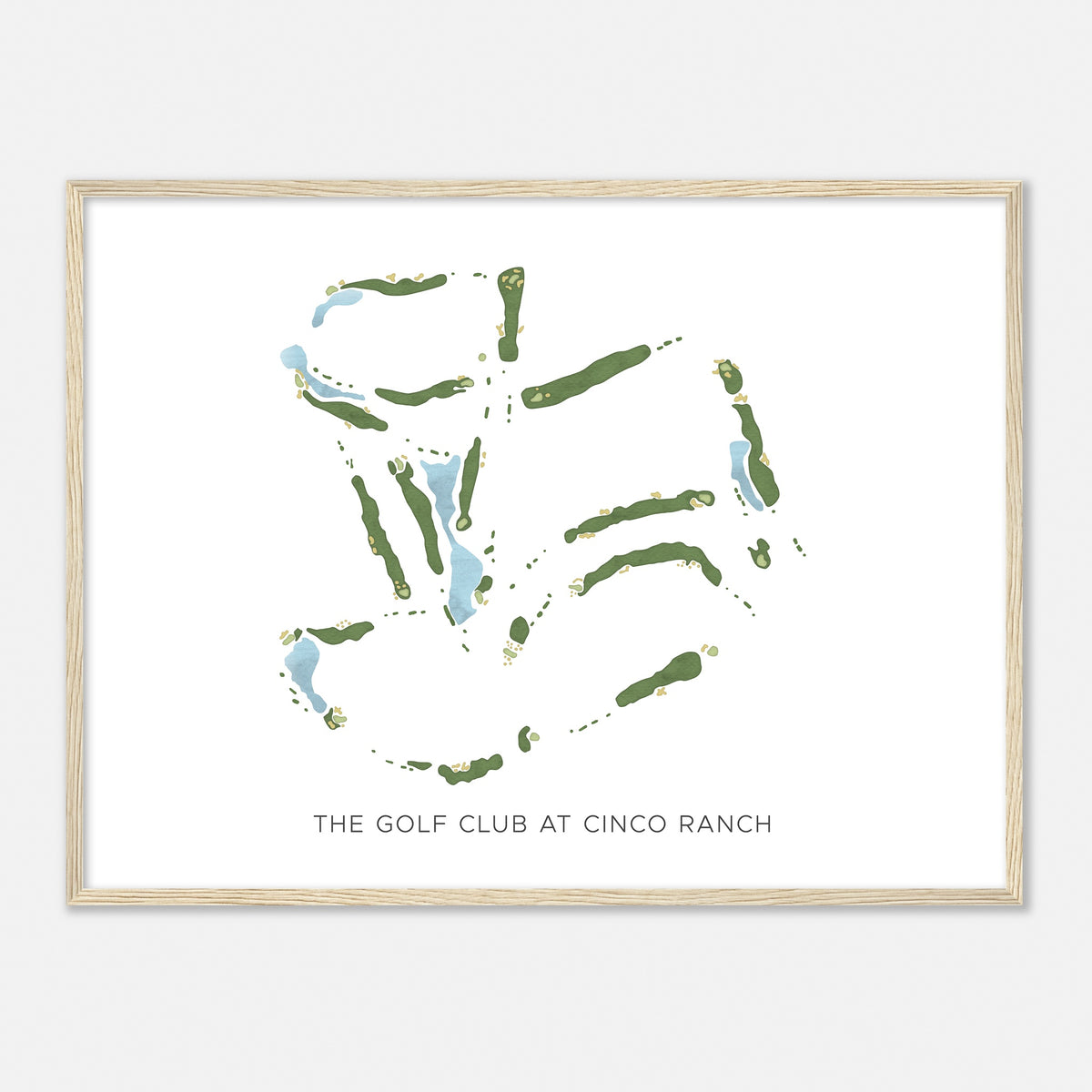 Print of The Golf Club At Cinco Ranch Modern Map