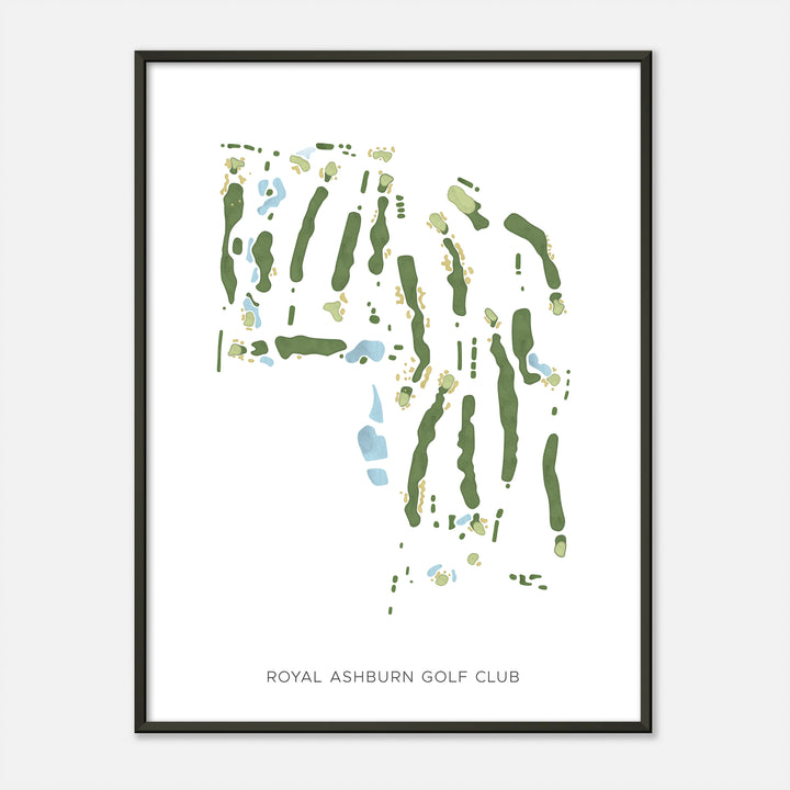 Print of Royal Ashburn Golf Club Modern Map
