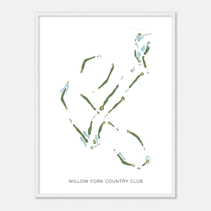 Print of Willow Fork Country Club Modern Map