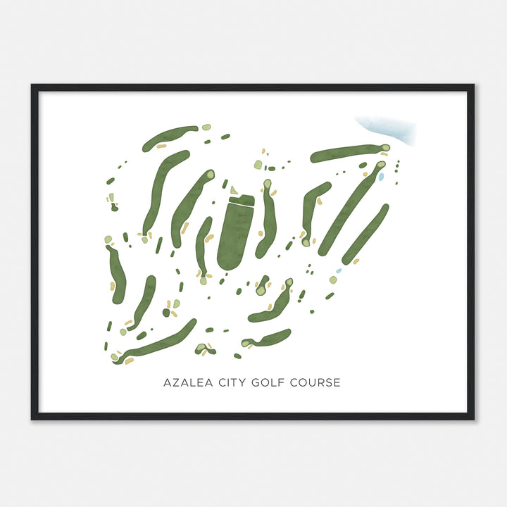 Print of Azalea City Golf Course Modern Map