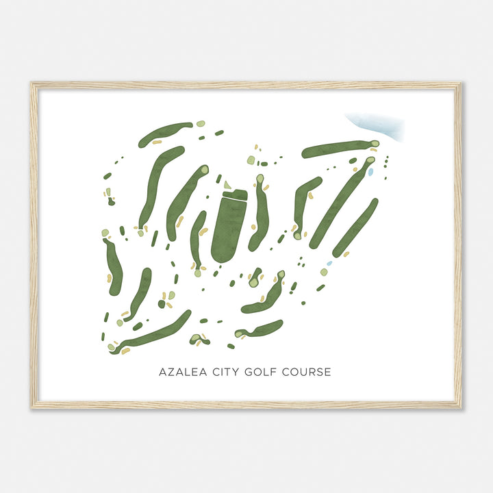 Print of Azalea City Golf Course Modern Map