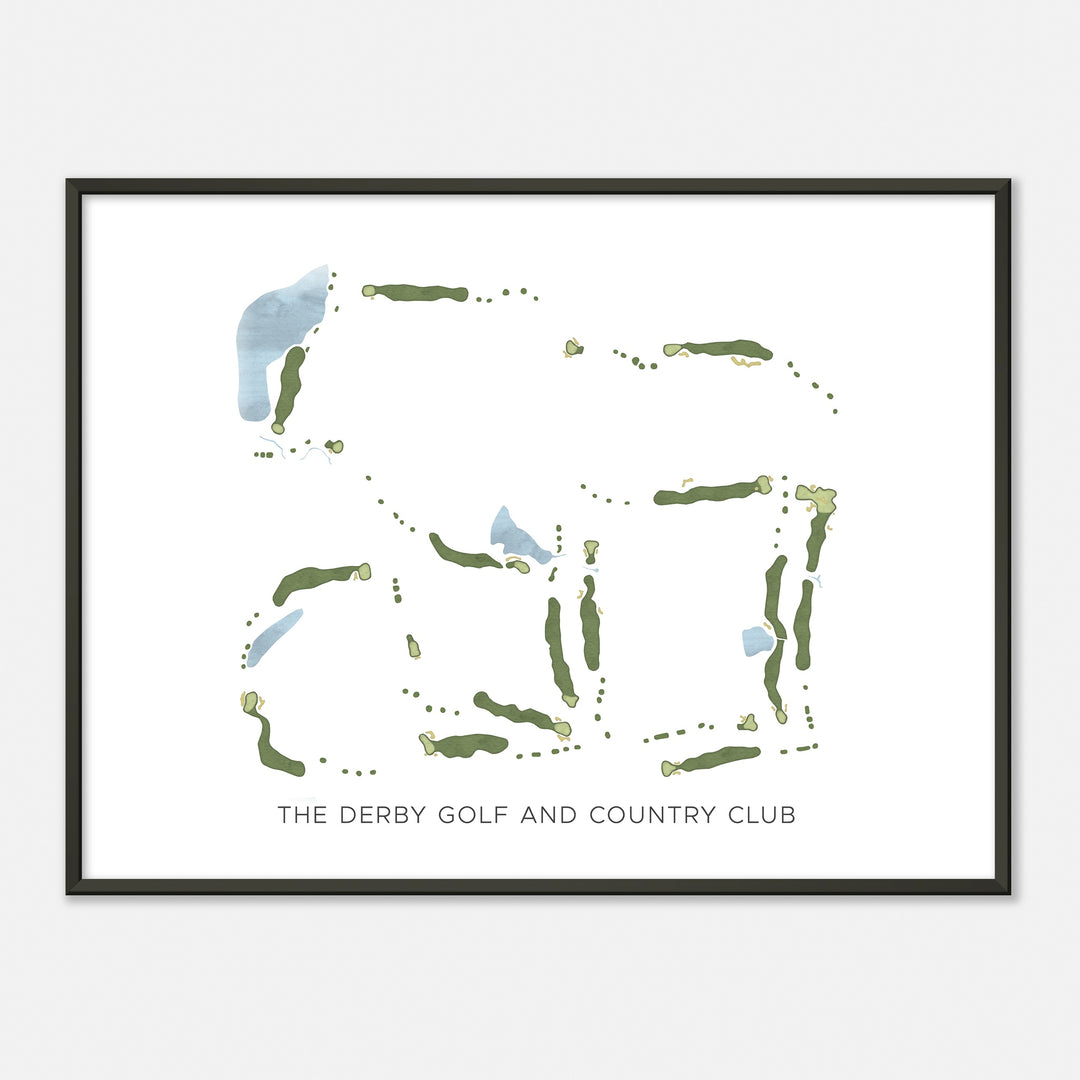 Print of The Derby Golf And Country Club Modern Map