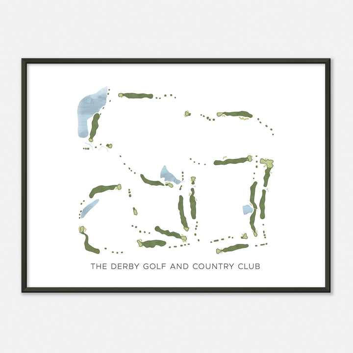 Print of The Derby Golf And Country Club Modern Map