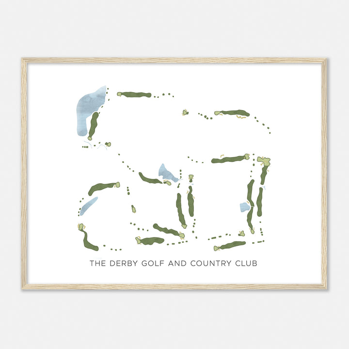 Print of The Derby Golf And Country Club Modern Map