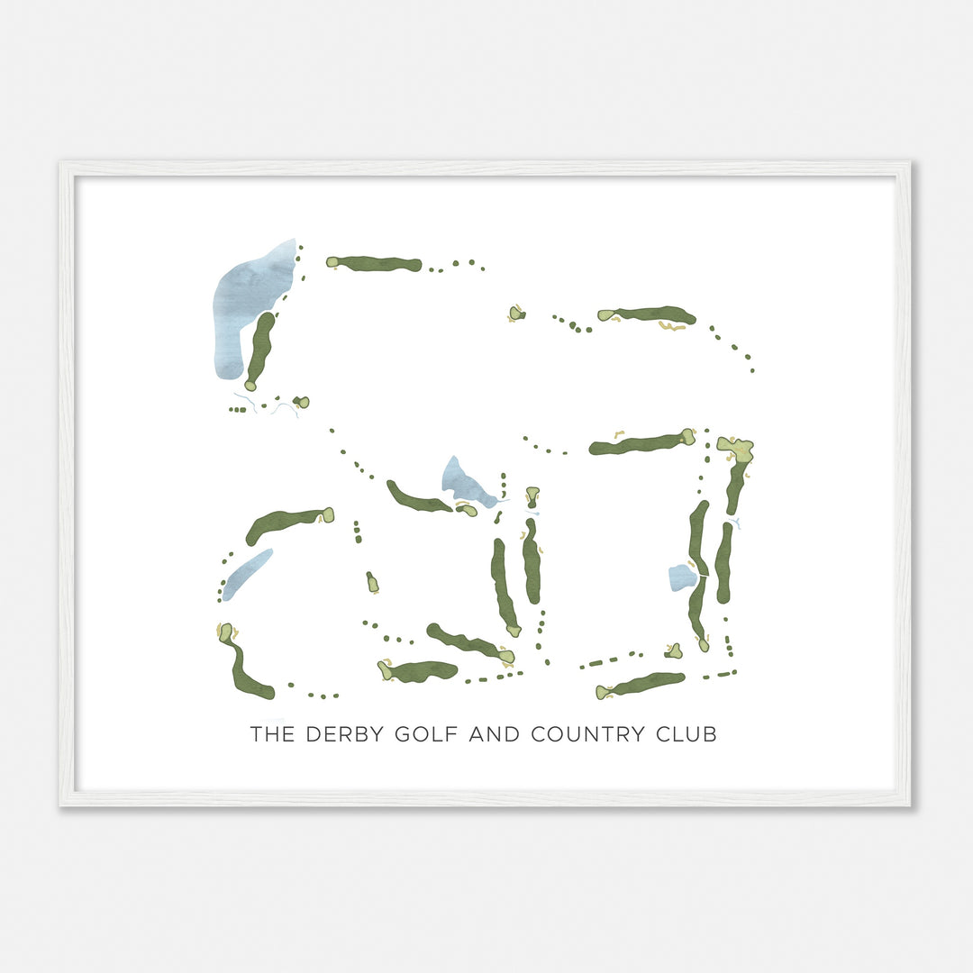 Print of The Derby Golf And Country Club Modern Map