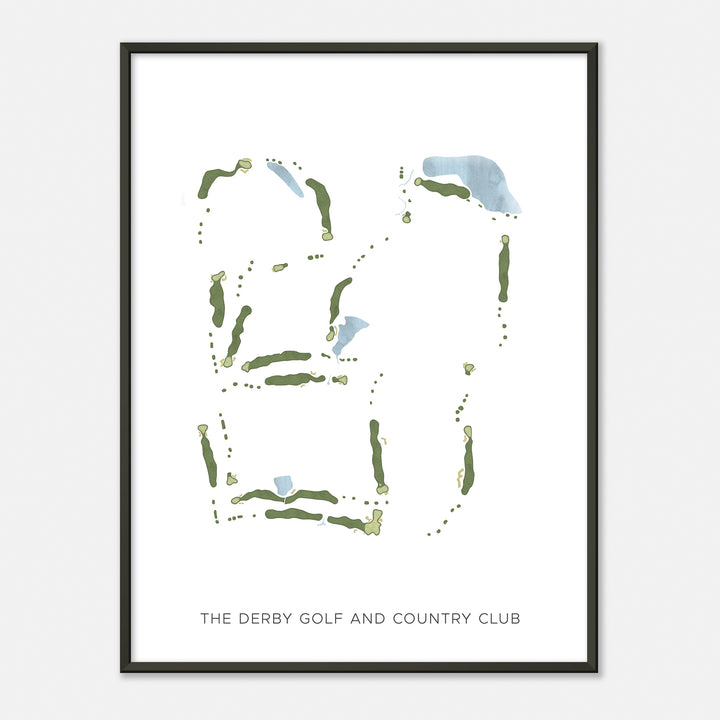 Print of The Derby Golf And Country Club Modern Map