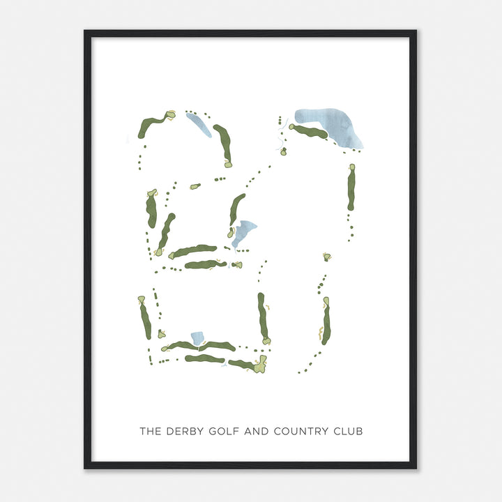 Print of The Derby Golf And Country Club Modern Map
