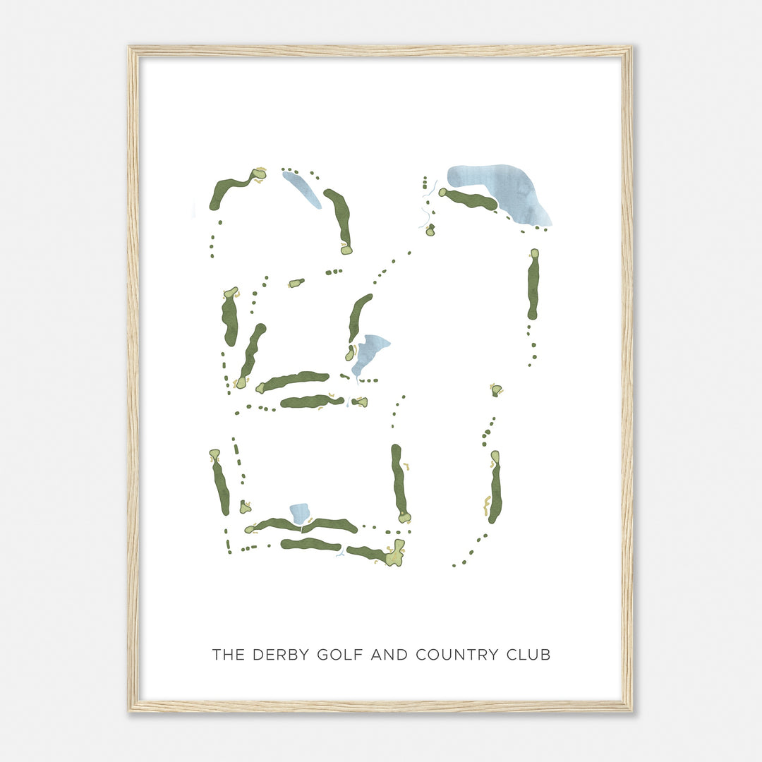 Print of The Derby Golf And Country Club Modern Map