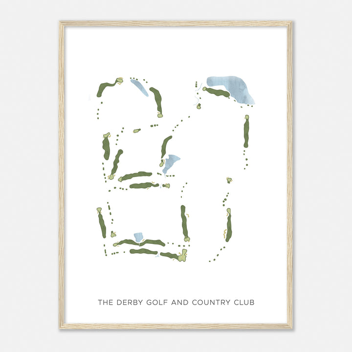 Print of The Derby Golf And Country Club Modern Map