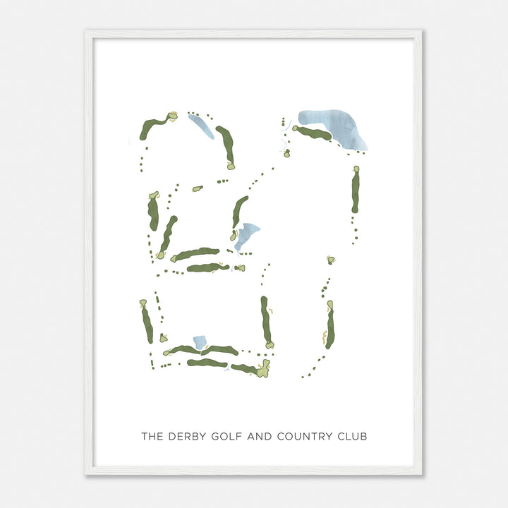 Print of The Derby Golf And Country Club Modern Map