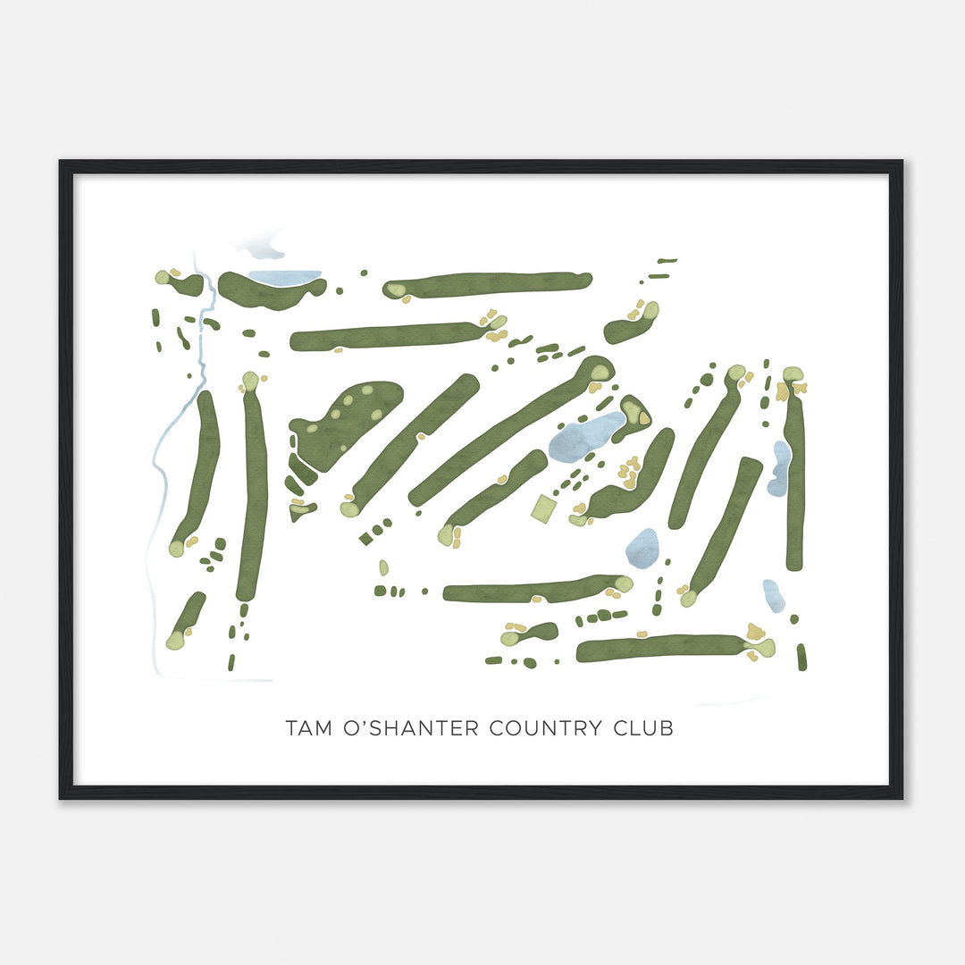 Print of Tam O'Shanter Country Club Modern Map