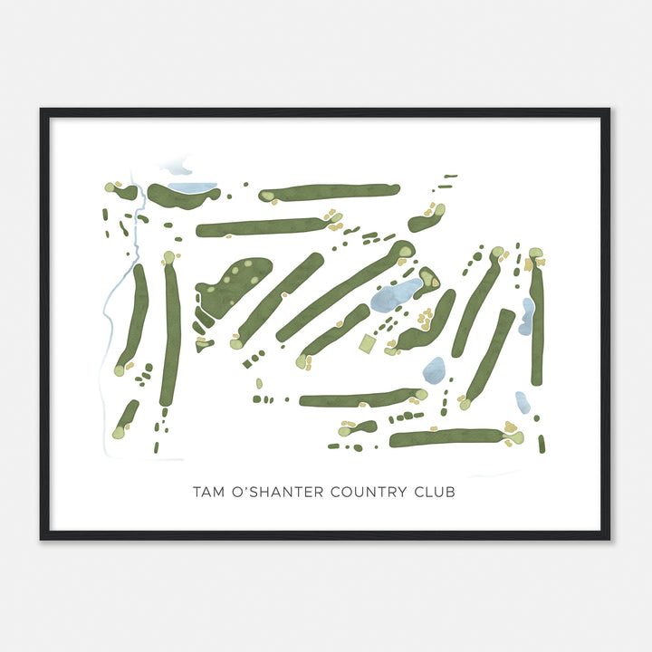 Print of Tam O'Shanter Country Club Modern Map