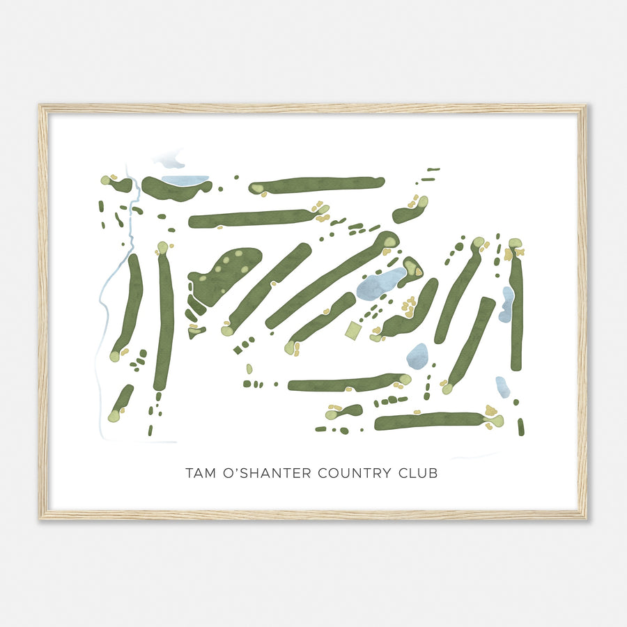 Print of Tam O'Shanter Country Club Modern Map