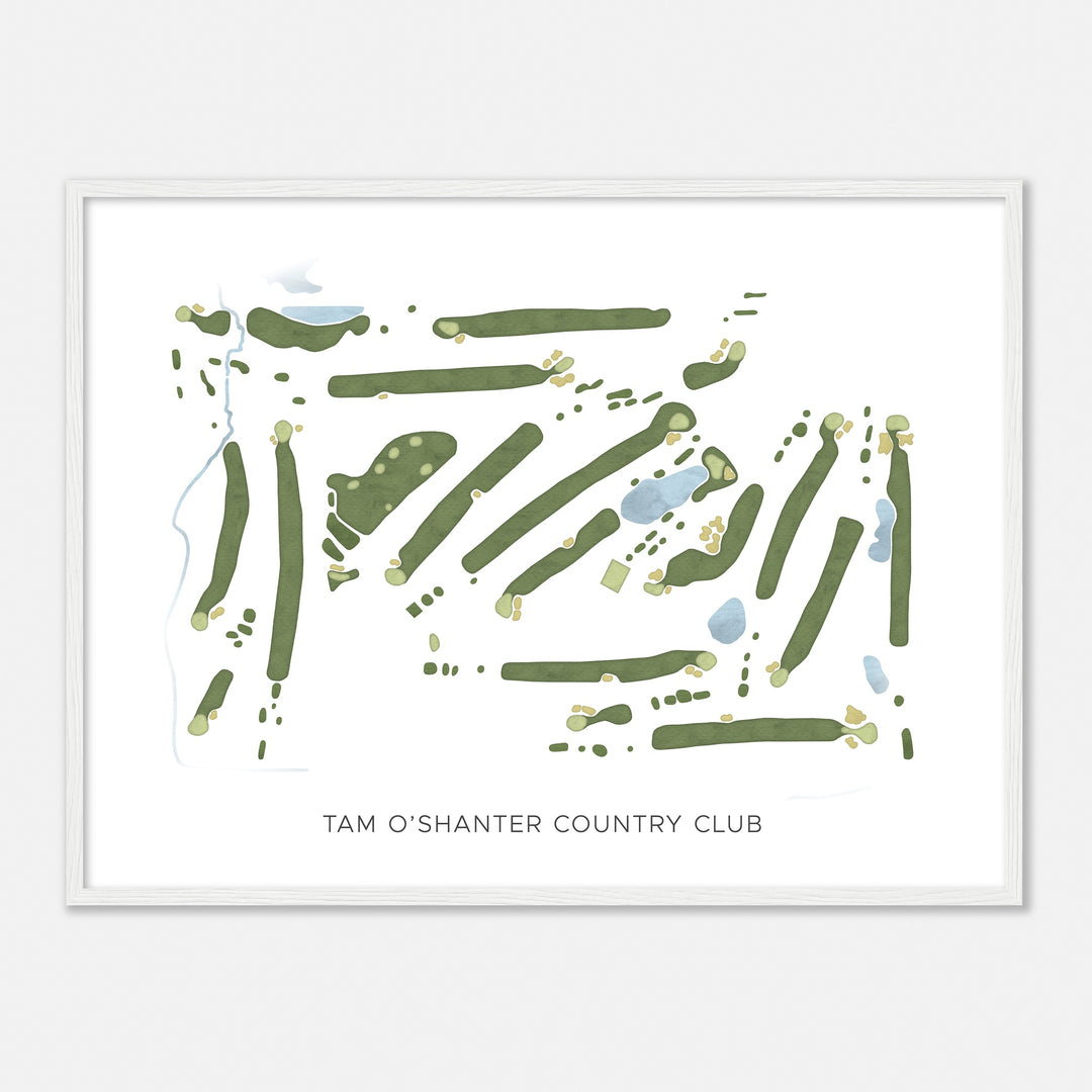 Print of Tam O'Shanter Country Club Modern Map