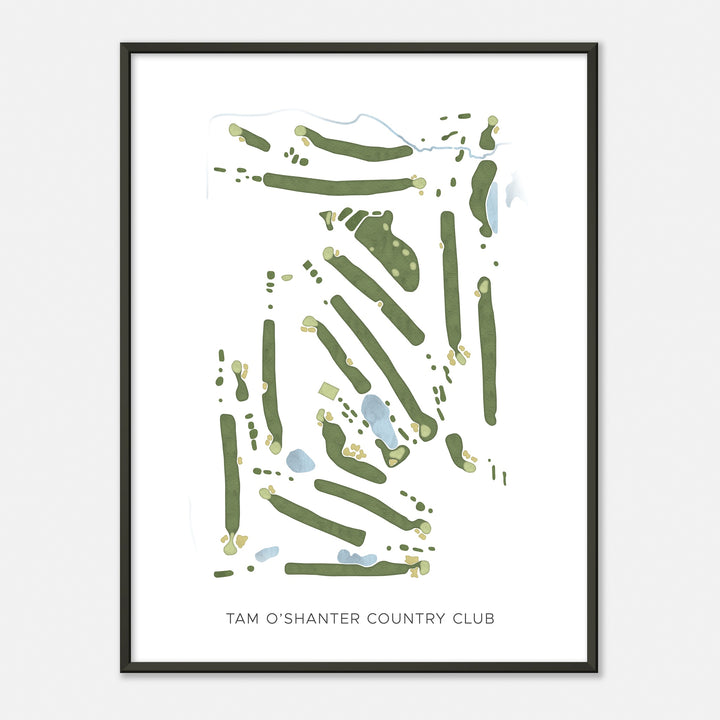 Print of Tam O'Shanter Country Club Modern Map