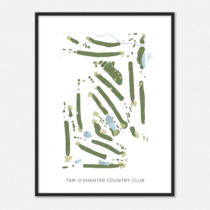 Print of Tam O'Shanter Country Club Modern Map