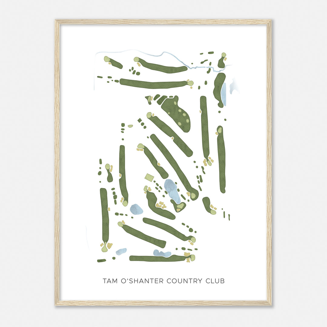 Print of Tam O'Shanter Country Club Modern Map