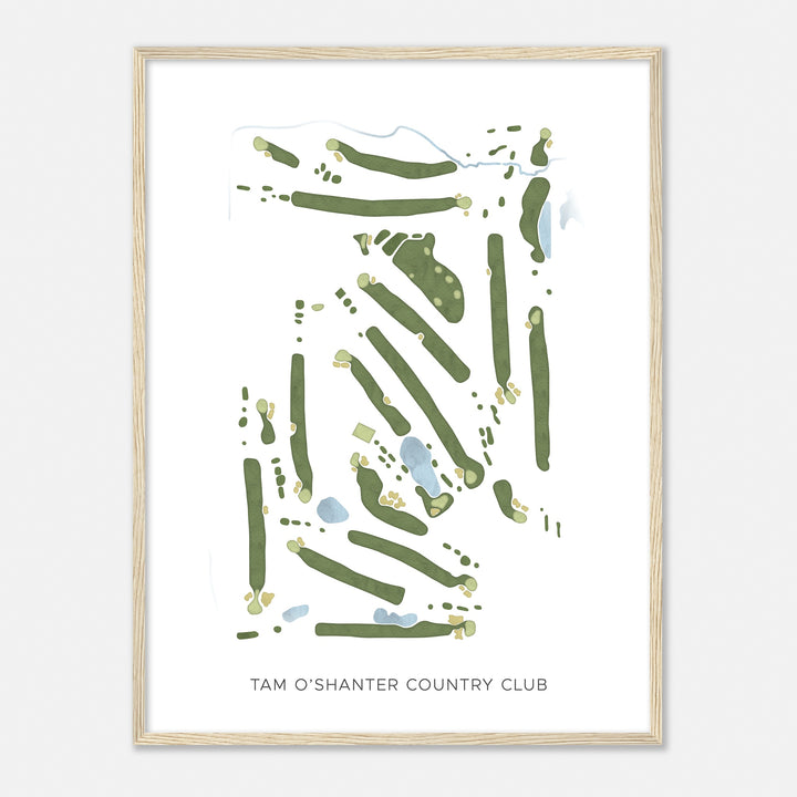Print of Tam O'Shanter Country Club Modern Map